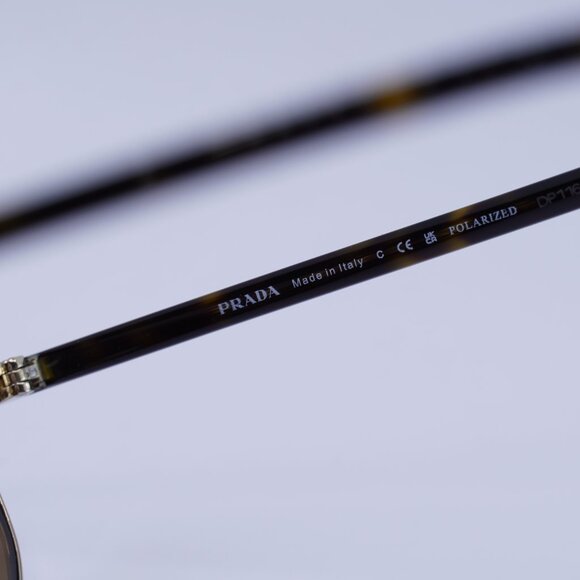 🕶️ New Prada PR58YS ZVN5Y1 Polarized Sunglasses - Pale Gold Frame - Picture 8 of 10